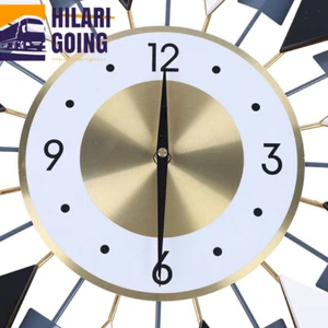 Reloj de Pared Grande Starburst Metal Mediados de Siglo Moderno Estilo Europa Decoración 60x60cm - Imagen 1 de 11
