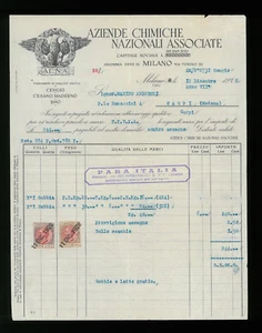 LETTERE COMMERCIALI AZIENDE CHIMICHE NAZIONALI ASSOCIATE 1928 - Picture 1 of 1