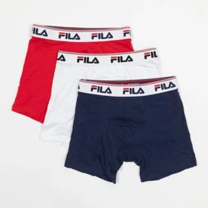 Fila Mens Tristan 3-Pack Trunks Shorts Navy/White/Red - Picture 1 of 14