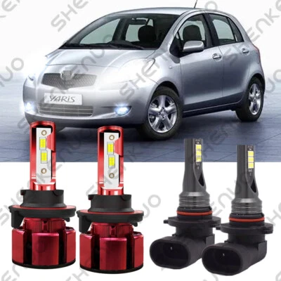 Kit de faros antiniebla y faros antiniebla LED de haz alto bajo para Toyota Yaris 06-2019 6000K Foto 1 de 4