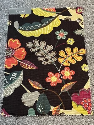 Kravet Fabric Sample 24.75” x 26.75” Audaz 823 Cotton Whimsical Floral Crafts - Image 1 of 4