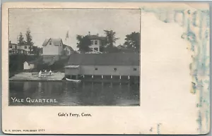 GALE'S FERRY CT YALE QUARTERS ANTIQUE POSTCARD - Picture 1 of 2