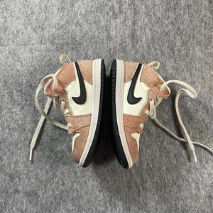 Jordan 1 Mid SE 9c Nike Sneakers Orange Suede - Picture 1 of 7