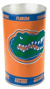 Florida Gators 15 Inch Metal Wastebasket [NEW] NCAA Trash Can Garbage Office - Picture 1 of 1