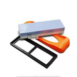 Coltello Whetstone 1.000 e 6.000 grana e affilatura Katana double face e base - Foto 1 di 5