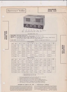 SAMS 1949 CHALLEN AMPLIFIER SCHEMATIC  WITH CHARTS AND DIAGRAMS FREE SHIP IN U.S - Picture 1 of 1