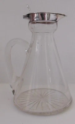 Silver Cut Glass Whisky Noggin/Jug/Tot dates 1909 — 第 1/4 张图片