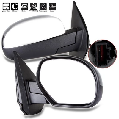 For 07-14 Chevrolet GMC Power Fold Heated Puddle Light Signal Mirrors w/ Memory Foto 1 de 4