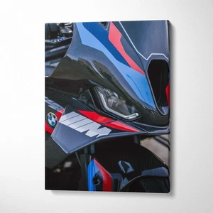 BMW Inspired M1000RR High Resolution Museum Quality Vertical Motorcycle Canvas P - Picture 1 of 14