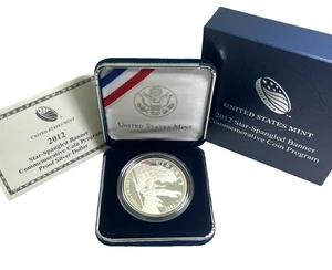 2012 Star Spangled Banner Commemorative Coin Program Proof Silver Dollar - Picture 1 of 5