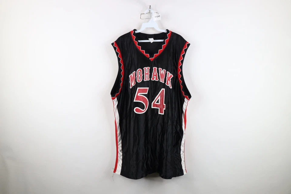 Camiseta deportiva de baloncesto mohawk vintage años 90 Wilson para hombre 2XL a rayas geométrica #54 EE. UU. Foto 1 de 4