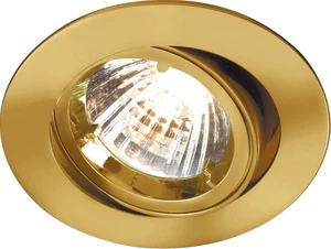 Knightsbridge IP20 230V GU10 Brass Recessed Tilt Twist & Lock Downlight, Alumini - Picture 1 of 1