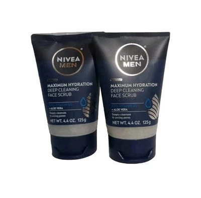 New (Set Of 2) NIVEA Men Maximum Hydration Deep Cleaning Face Scrub Aloe Vera - Image 1 of 4