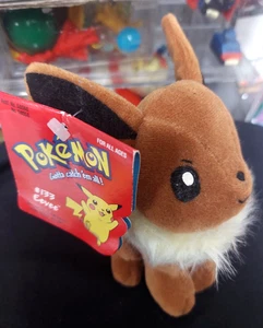 Vintage 1998 Hasbro Nintendo Pokemon Eevee 6" Plush with tag - Picture 1 of 4