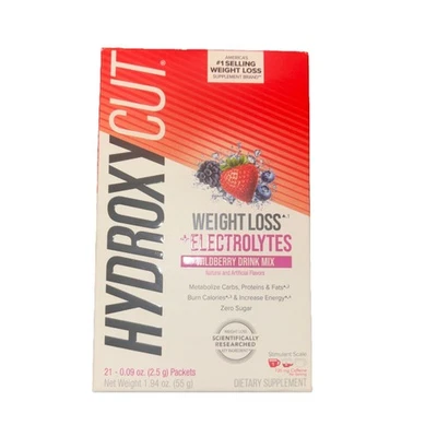 Mezcla de bebida Hydroxycut pérdida de peso/electrolitos Wild Berry 21 unidades EXP 28’ Foto 1 de 2