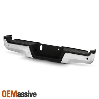 Parachoques trasero Fit 17-18 Ford F-250 350 450 Superduty con modelo de ayuda de estacionamiento - cromado Foto 1 de 4