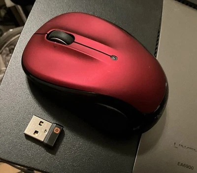 Logitech M325 Wireless Wheel Mouse Red WindowsMac + Barely Used Free Shipping - Image 1 of 4
