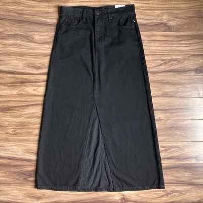 Lucky Brand Denim Skirt Womens 10 Black Maxi Dark Wash Jean NEW - Image 1 of 4