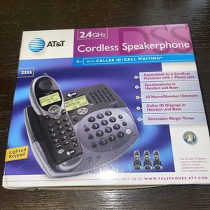 NOWY AT&T 2355 2,4ghz Bezprzewodowy głośnik z identyfikatorem dzwoniącego Czekanie Podświetlany - Zdjęcie 1 z 3