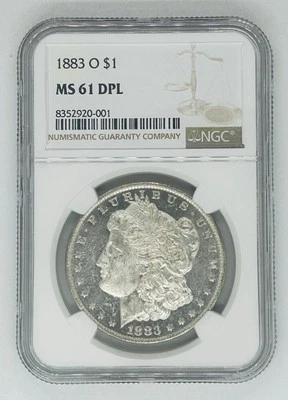 1883-O Morgan Silver $1 Dollar Coin NGC MS 61 DMPL - Image 1 of 2