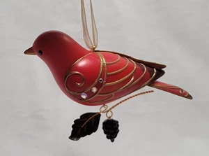HALLMARK KEEPSAKE ORNAMENT SUMMER TANAGER THE BEAUTY OF BIRDS NEW CONDITION - Picture 1 of 8