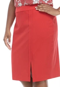 Falda elástica Nine West talla grande detalle frontal 22W - Imagen 1 de 3