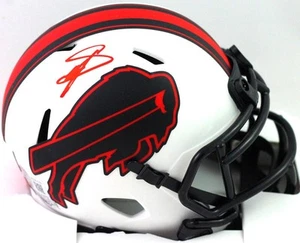 Von Stefon Diggs signierter Buffalo Bills Lunar Speed Minihelm - Beckett W Holo - Bild 1 von 3