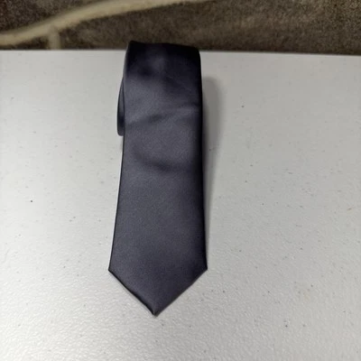 Corbata de microfibra Q marca para hombre y cuadrado de bolsillo gris liso nueva Foto 1 de 4