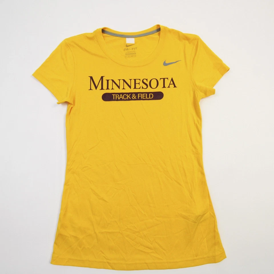Minnesota Golden Gophers Nike Dri-Fit Short Sleeve Shirt Women's Gold Used - Image 1 of 1