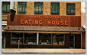 Square Shooters Eating House Restaurant - Rawlins Wyoming - Postal - Imagen 1 de 3