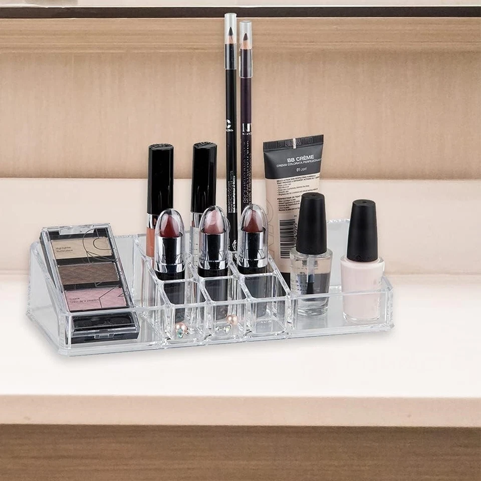 Large Acrylic Cosmetic Makeup Organizer Jewelry Drawer Storage Display Divider - Image 1 of 4