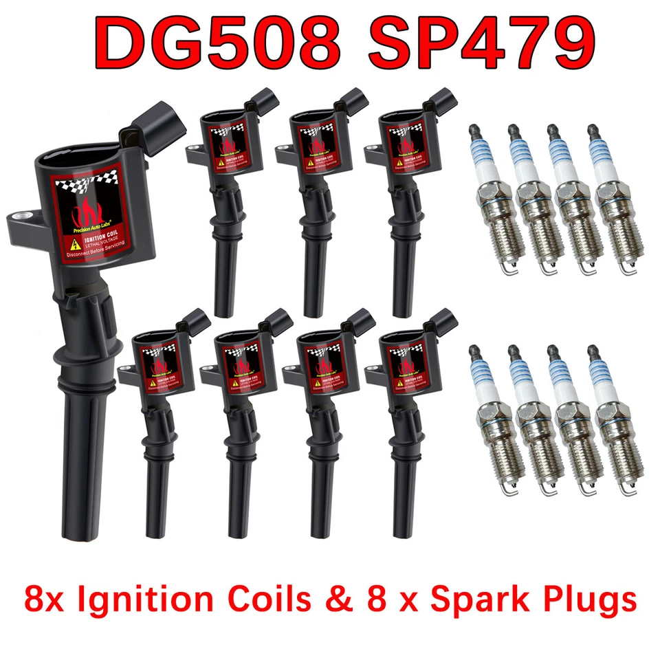 8 bobinas de encendido y 8 bujías para Mercury Mountaineer 4,6 L V8 2002 2003 04 05 Foto 1 de 4