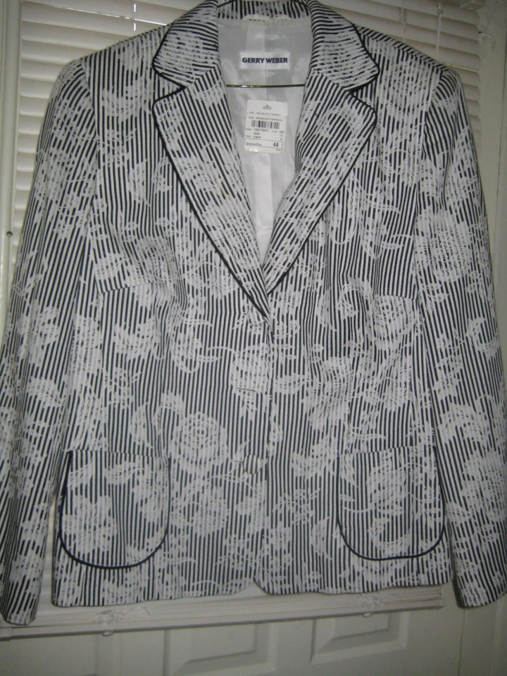 BLAZER/CHAQUETA LIGERA, BLANCO Y NEGRO TALLA 44, NUEVA CON ETIQUETAS, por Gerry Weber Foto 1 de 1