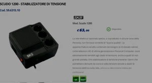 GBC SCUDO 1200 - STABILIZZATORE DI TENSIONE Cod. 59.6315.10 NUOVO ORIGINALE - Foto 1 di 1