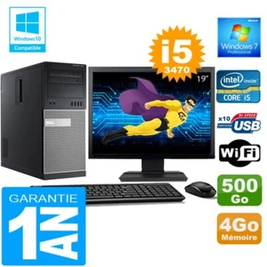 PC tour DELL 7010 Core I5-3470 RAM 4Go Disk 500 Go Wifi W7 Screen 19 " - Zdjęcie 1 z 1