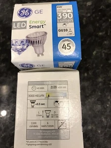 Box Of 10 - GE ENERGY SMART LED LAMPS GU10. 390 Lumen 3000K Dimmable Box Of 10 - Picture 1 of 1
