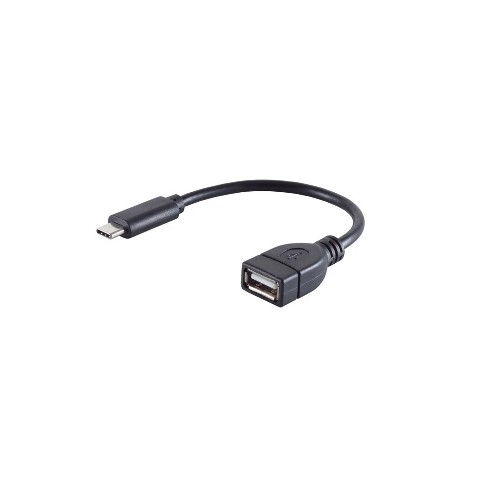 USB C Stecker auf USB 2.0 auf Buchse OTG Kabel Adapter Superspeed 12 cm - Bild 1 von 1