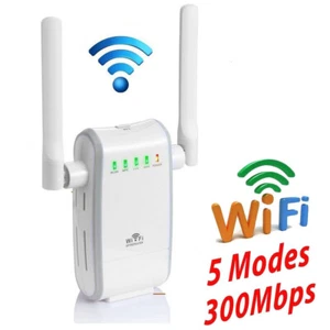 Wireless Router 300Mbps Wifi Router Network Extender Dual Band Long Range - Afbeelding 1 van 11