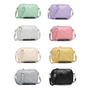 Nuevo Bolso Mensajero/Hombro Para Mujer Elegante Patrón Tejido con Correa Desmontable - Imagen 1 de 14