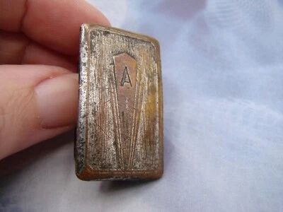 Letter Initial "A" Small Belt Buckle Monogram Western Silver Plated Vintage Old - Image 1 of 4