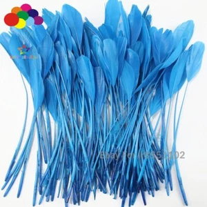 Top Quanlity piume d'oca a righe 100 pz 6-8 pollici o 15-20 cm lago blu - Foto 1 di 4