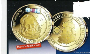 Münze, Gedenkprägung "Sigmund Jähn" 1.ter Deutscher im Weltall -Geschichte der - Bild 1 von 3