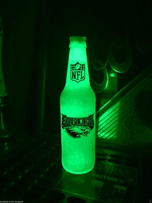 NFL Phillidelphia Eagles Fútbol 12 OZ Botella de Cerveza Luz LED Lámpara Letrero Boletos Foto 1 de 3