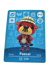 Tarjeta Amiibo Pascal # 010 Animal Crossing AUTÉNTICA Serie 1 - Imagen 1 de 2