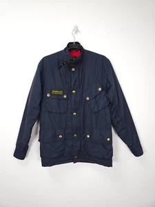 Barbour International Jacke Herren Small Lightning Gold Wasserdicht Navy Blau Mantel - Bild 1 von 15