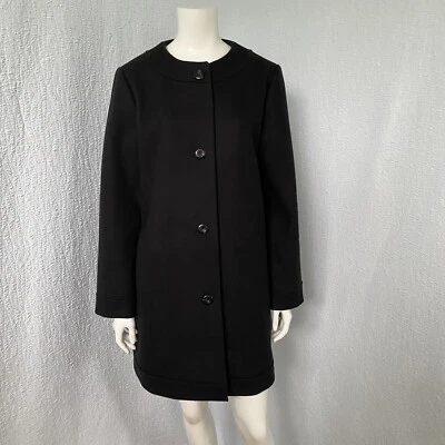 APC Rue Madame Paris Women's Wool Collarless Coat Jacket    Black EUC size 40 - Image 1 of 4