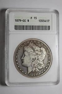 1879 CC Morgan Silver Dollar ANACS F15 - Picture 1 of 4