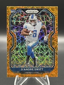 2020 Panini Prizm D'Andre Swift RC Orange Lazer  #358 Detroit Lions Eagles - Picture 1 of 2