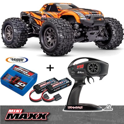 TRAXXAS TRX107154-1 MINI MAXX 4WD orange +2X 3500 mAh Lipo Akku + ID-Ladegerät - Bild 1 von 4