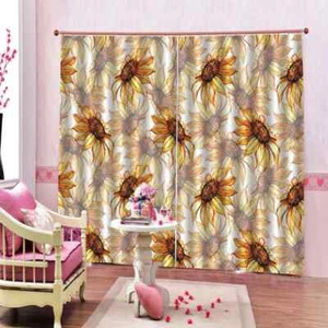 Beautiful Nice Sunflower Printing 3D Blockout Curtains Fabric Window Home Decor - Bild 1 von 12